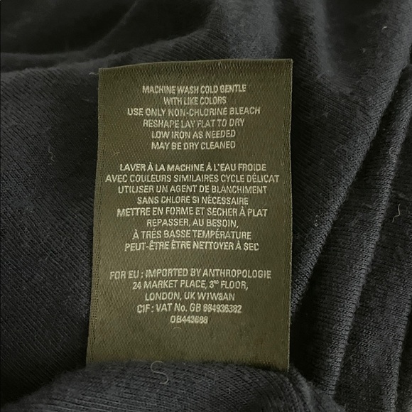 Anthropologie Maeve Sennebec Fit and Flare Dress Medium Navy Cream Print - Picture 5 of 12